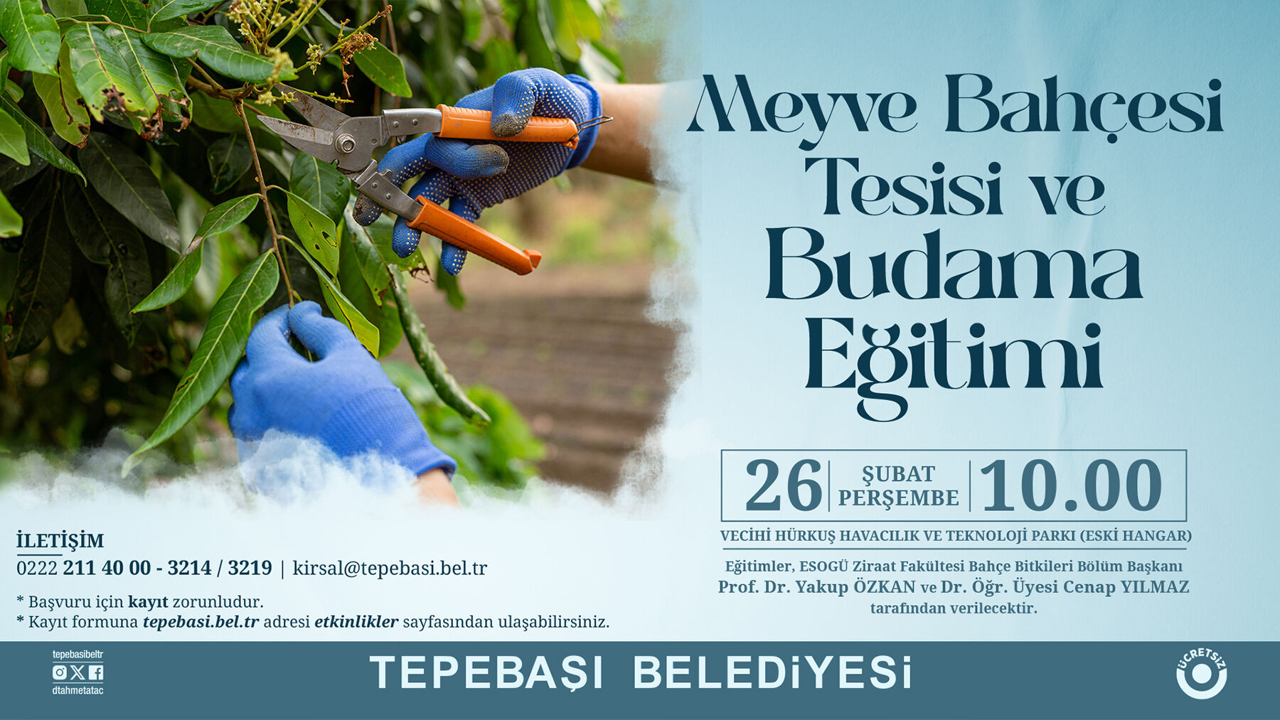 Üreticiler için budama eğitimi kayıtları başladı