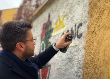 Sprey Boyalarla Vicdanın Sesi Oldular: Eskişehir AK Parti'den Dünyaya Filistin Dersi!