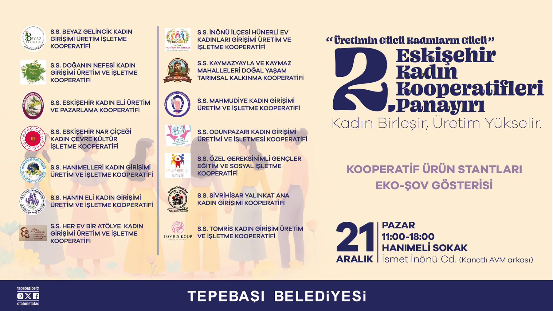 Eskişehir Kadın Kooperatifleri Panayırı ikinci kez düzenleniyor