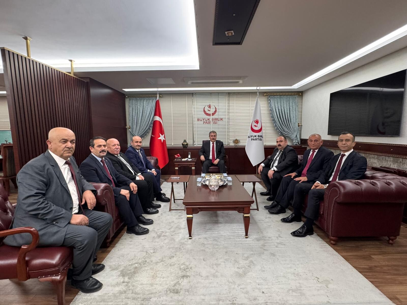 Belediye Başkanları ve AK Parti İl Başkanı, BBP Genel Başkanı Mustafa Destici’yi ziyaret etti