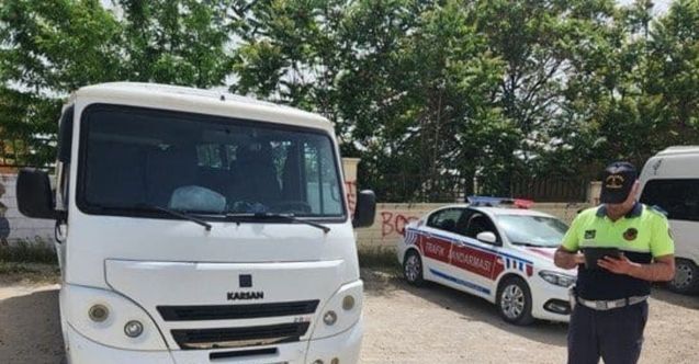 Jandarma okul servislerine denetim yaptı