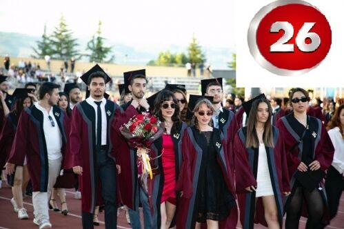 ESTÜ mezuniyet töreni Kanal 26 ekranlarında