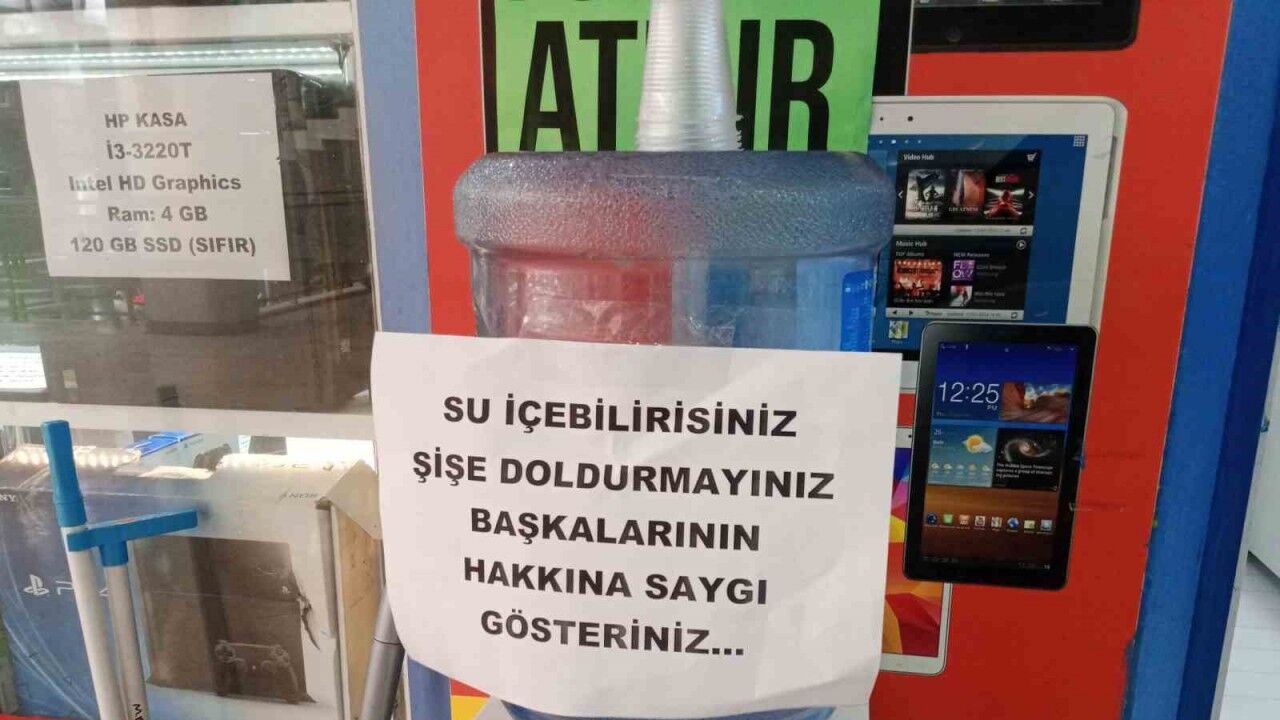 Ücretsiz kullanıma sunulan sebilden bidon doldurulması tepki çekti