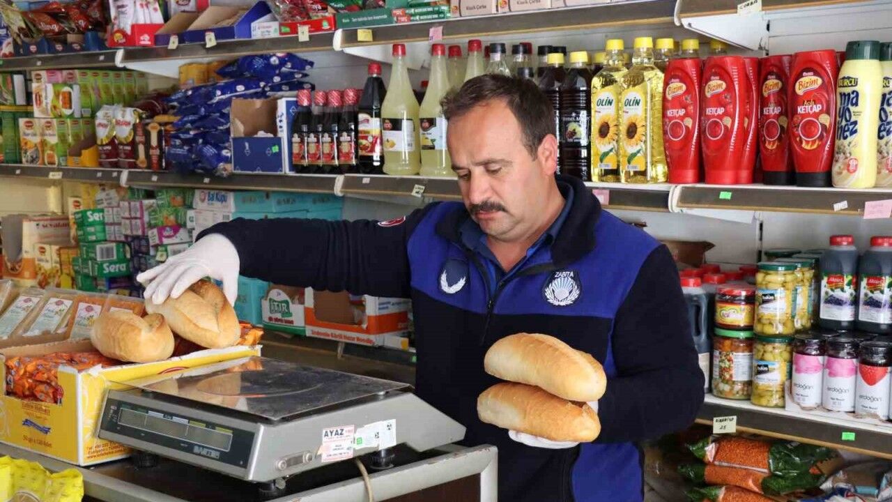 Günyüzü zabıta ekiplerinden ekmek gramaj denetimi