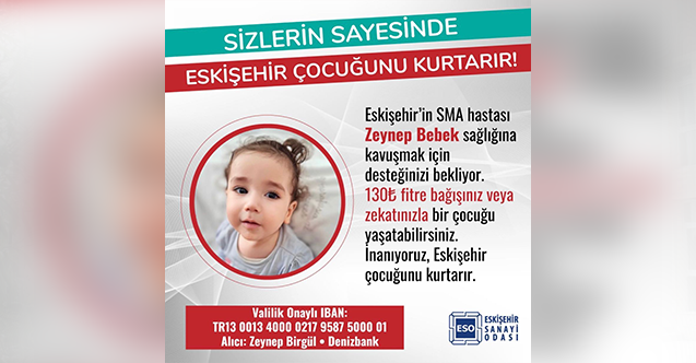 Eskişehir'de SMA hastası Zeynep Bebek destek bekliyor