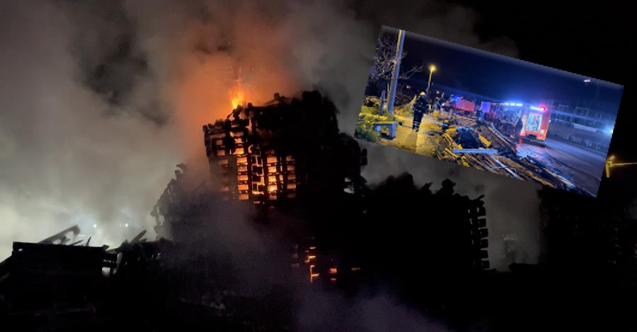 Bursa’da palet fabrikasında korkutan yangın