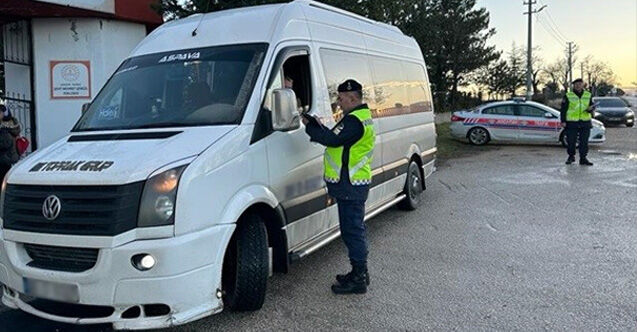 Polis ve jandarma ekiplerinden okul servislerine denetim
