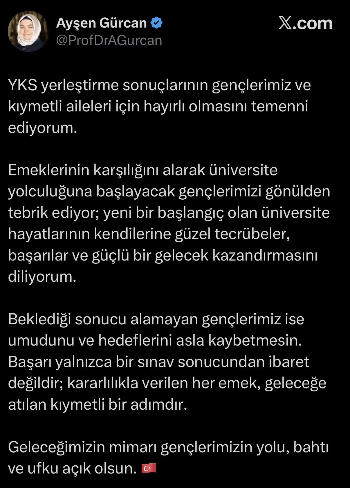 Milletvekili Ayşen Gürcan Üniversiteye Adım Atan Gençleri Tebrik Etti Milletvekili Ayşen Gürcan Üniversiteye Adım Atan Gençleri Tebrik Etti