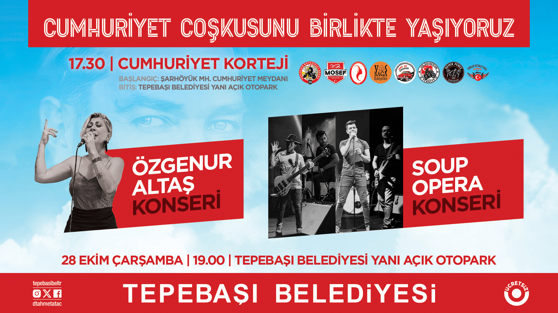 Tepebaşı’nda 29 Ekim Cumhuriyet Bayramı Coşkusu Kortej ve Konserlerle Kutlanacak (1) Tepebaşı’nda 29 Ekim Cumhuriyet Bayramı Coşkusu Kortej ve Konserlerle Kutlanacak (1)