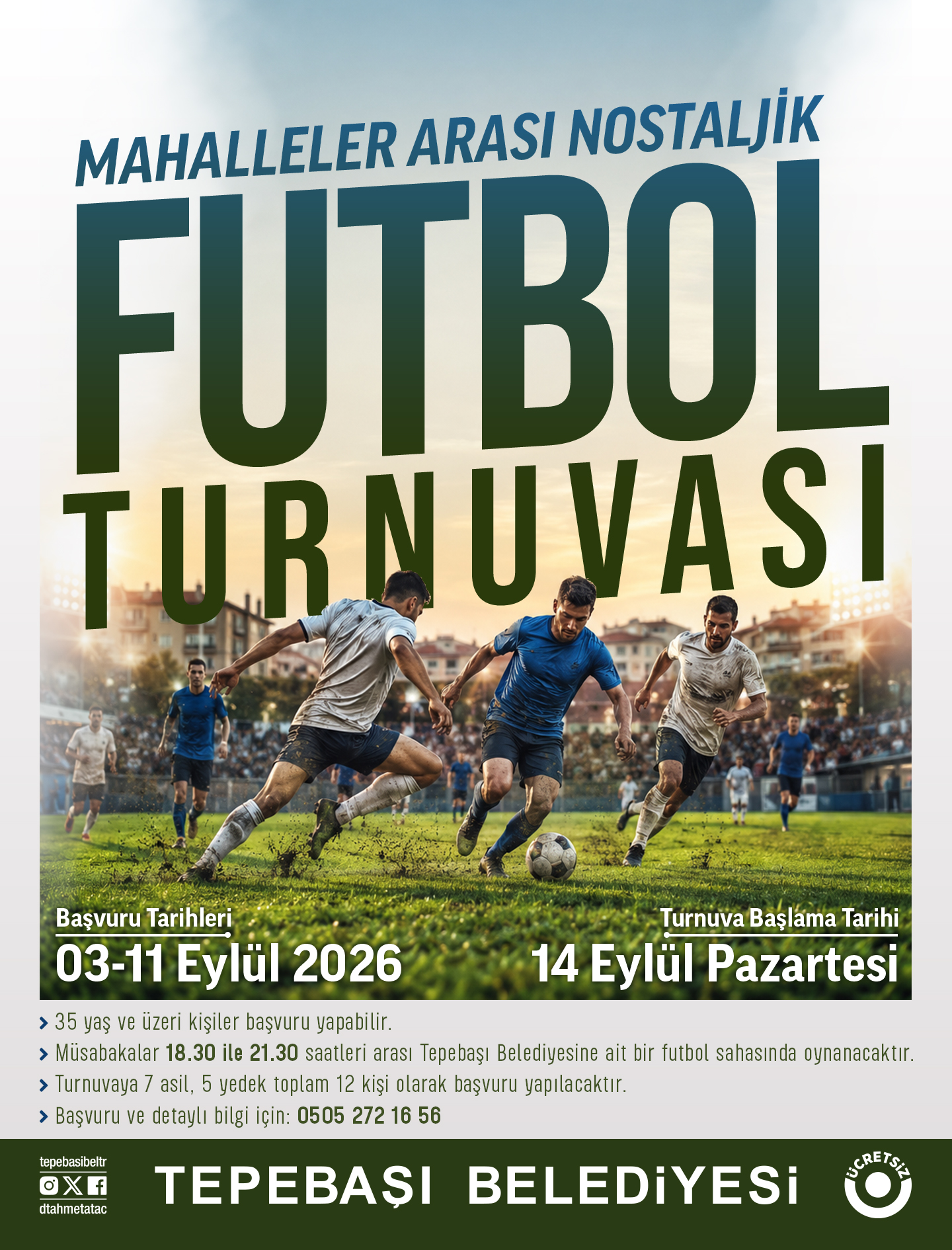 Tepebaşı’nda Mahalleler Arası Nostaljik Futbol Turnuvası Başlıyor