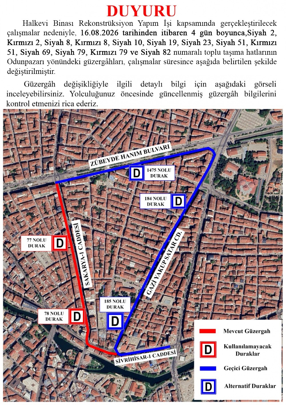 Eskişehir'in O Caddesi Belirlenen Tarihlerde Araç Trafiğine Kapatılacak
