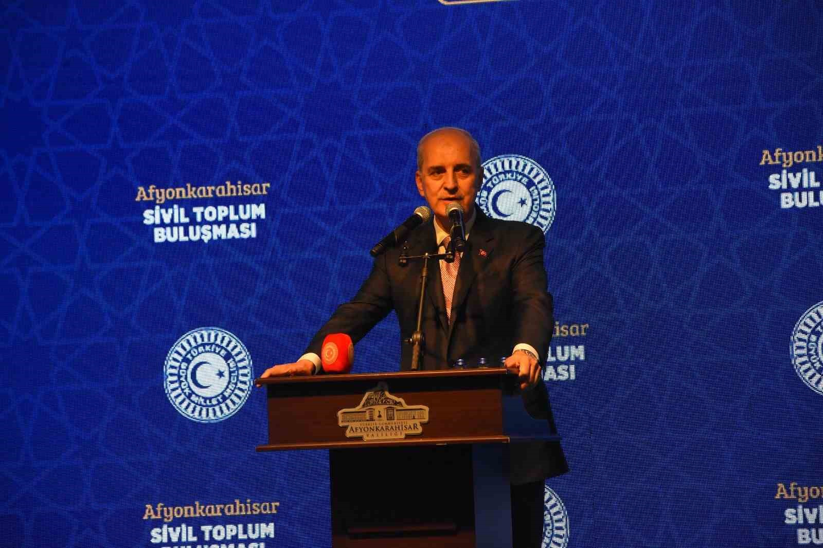 TBMM Başkanı Kurtulmuş: "İsrail sadece Türkiye’den çekiniyor ve Türkiye’nin bölgesinde oluşturacağı barış ve kardeşlik ikliminden çekiniyor"