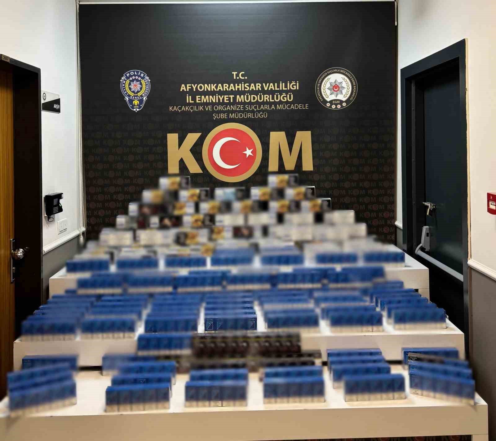 Polis kaçak sigara ve makaron ele geçirdi