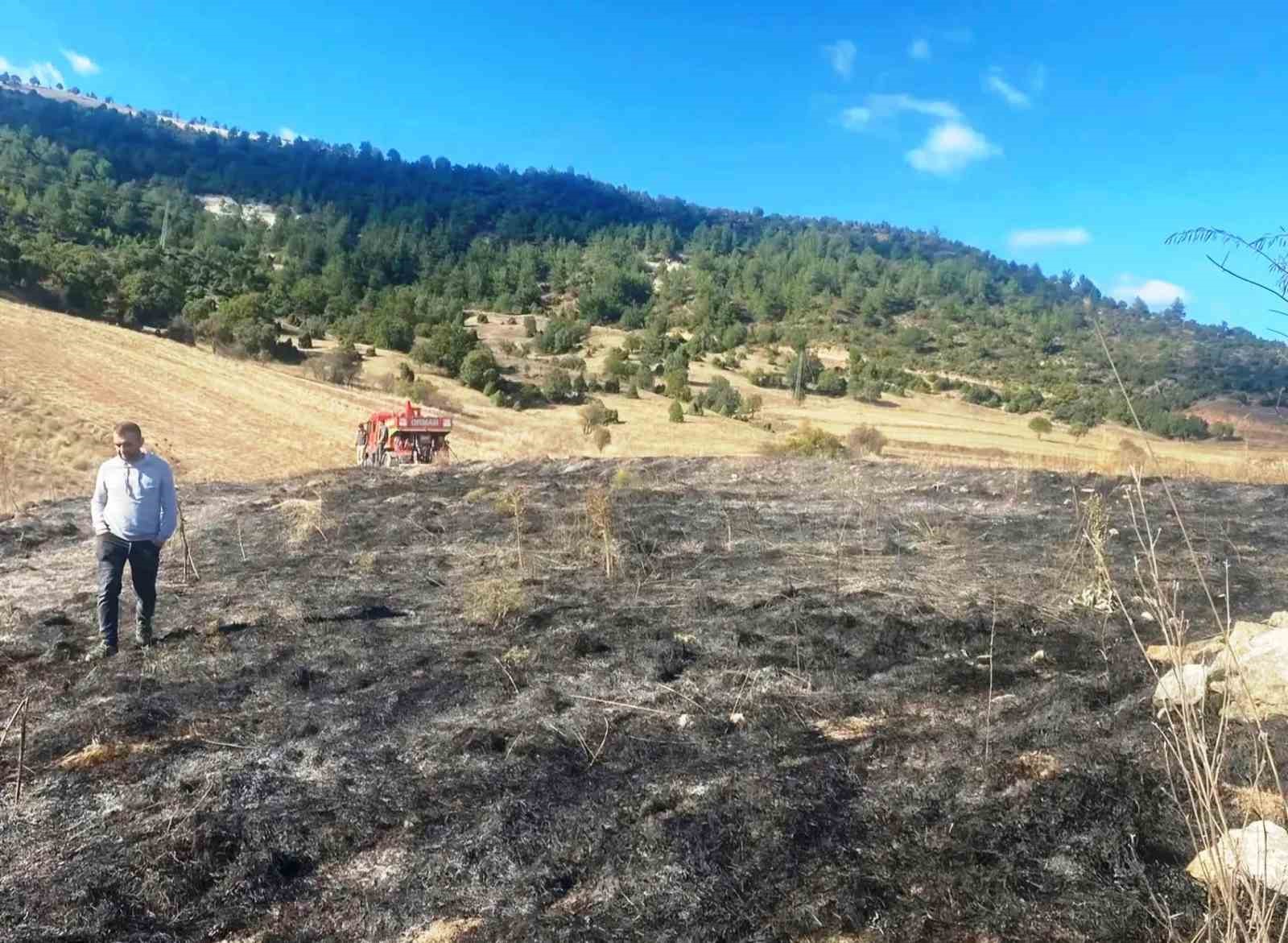 Emet’te ot yangını: 2 dekar alan zarar gördü