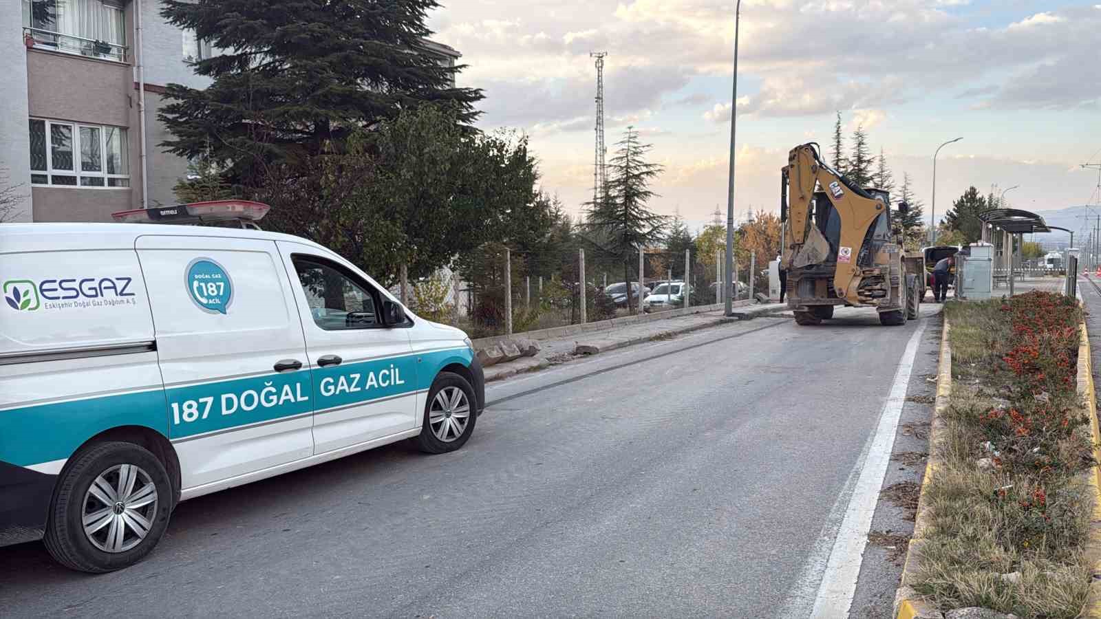 Eskişehir’de 3 gündür süren doğalgaz hattındaki sızıntı tamir edildi