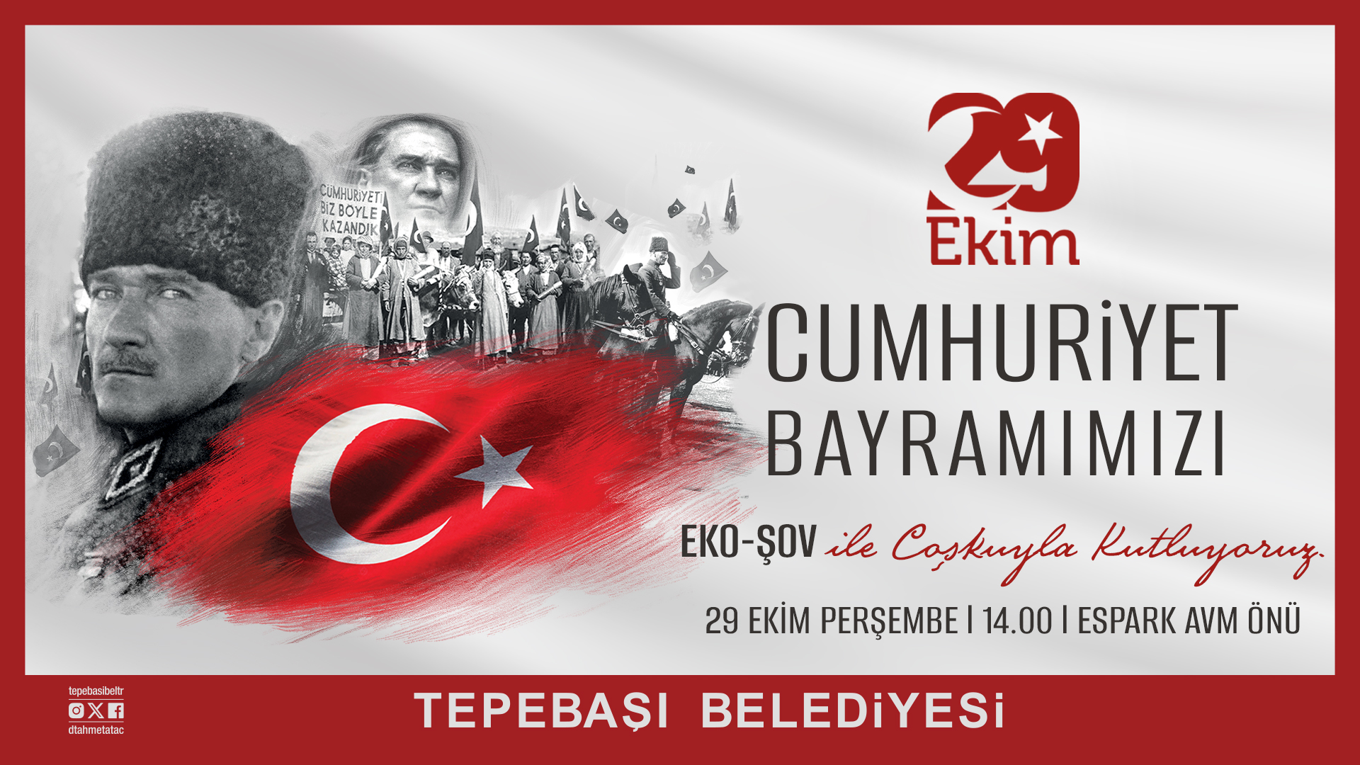 Tepebaşı’nda 29 Ekim Cumhuriyet Bayramı Coşkusu Kortej ve Konserlerle Kutlanacak