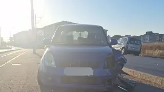 Eskişehir’de tramvay yolu üzerinde araç kazası