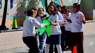 Minik öğrenciler sporla hem eğlendi hem hareket etti