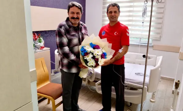 Dünya şampiyonu Erkan Balk’a geçmiş olsun ziyareti