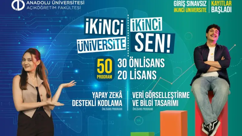 Anadolu Üniversitesi İkinci Üniversite Başvuruları Başladı