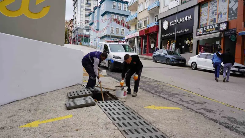 Yağışlar öncesinde mazgallarda temizlik çalışması yapıldı