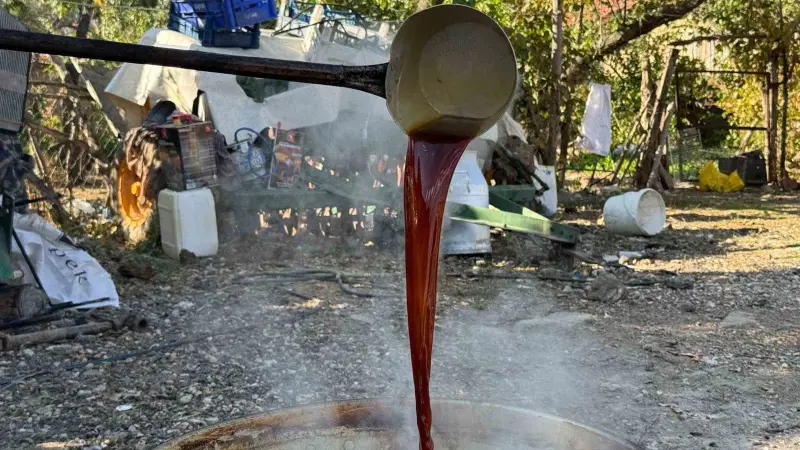Eskişehir’de geleneksel yöntemlerle pekmez mesaisi